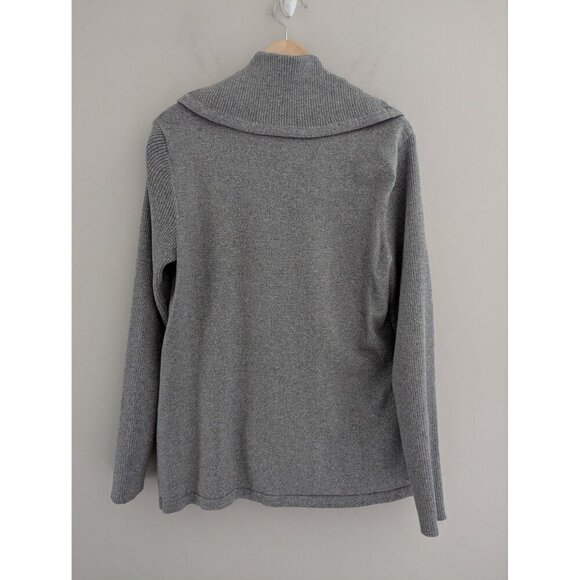 Karl Lagerfeld Paris Cowl Neck Pullover Metallic Sweater Size M - Picture 2 of 8
